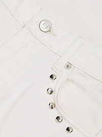 Cary Studded High-Rise Wide-Leg Jeans