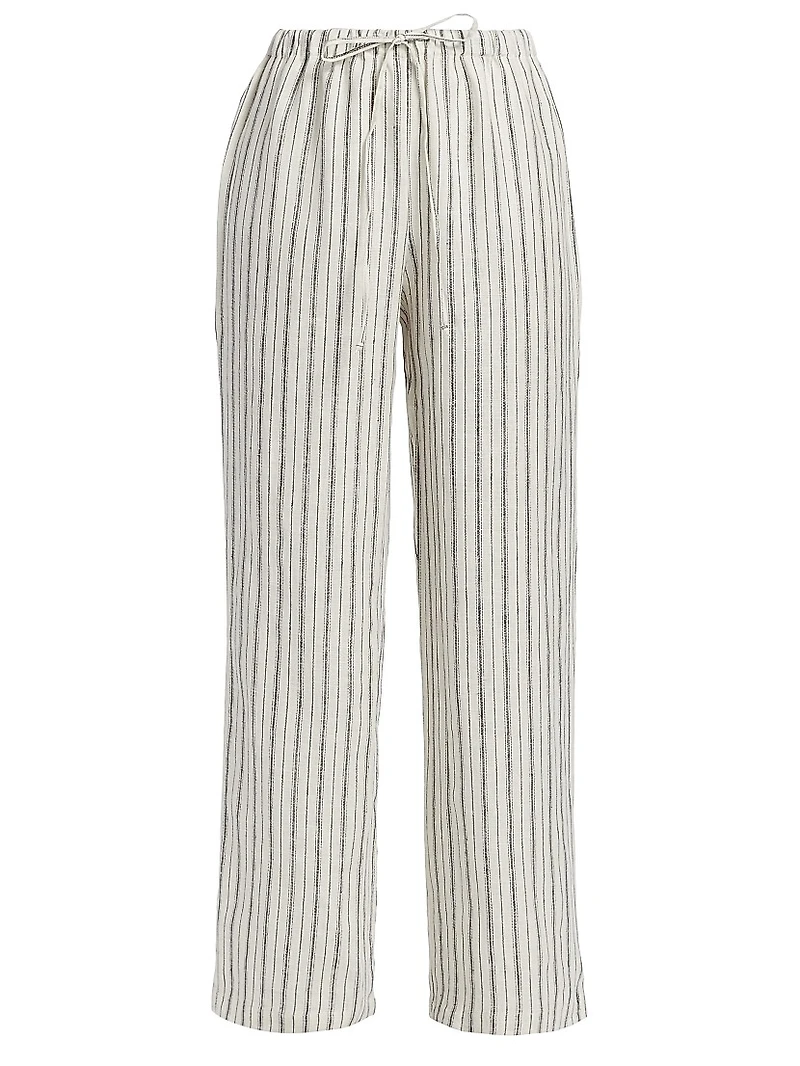 Olina Linen Striped Pants