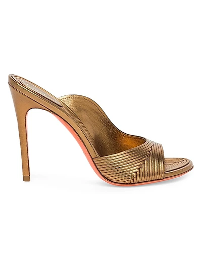 Serpentine 85MM Metallic Leather Sandals