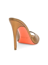Serpentine 85MM Metallic Leather Sandals