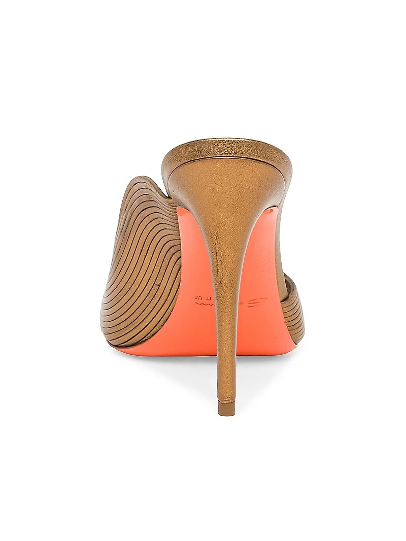 Serpentine 85MM Metallic Leather Sandals