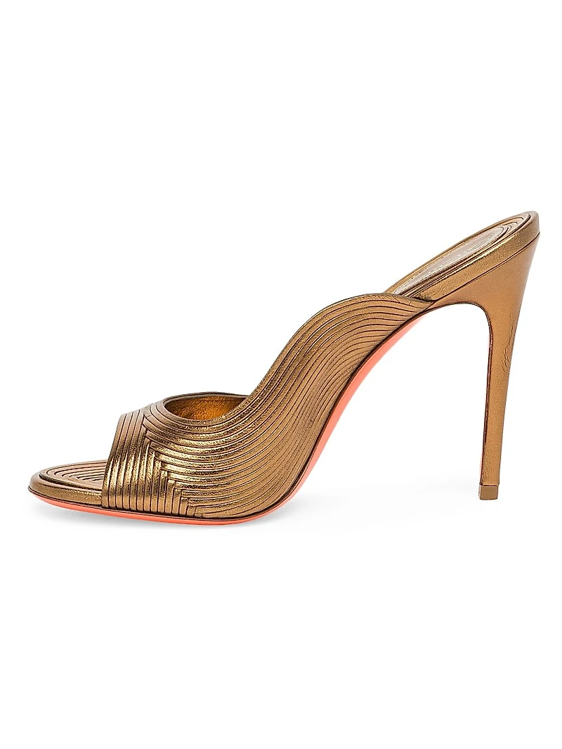 Serpentine 85MM Metallic Leather Sandals