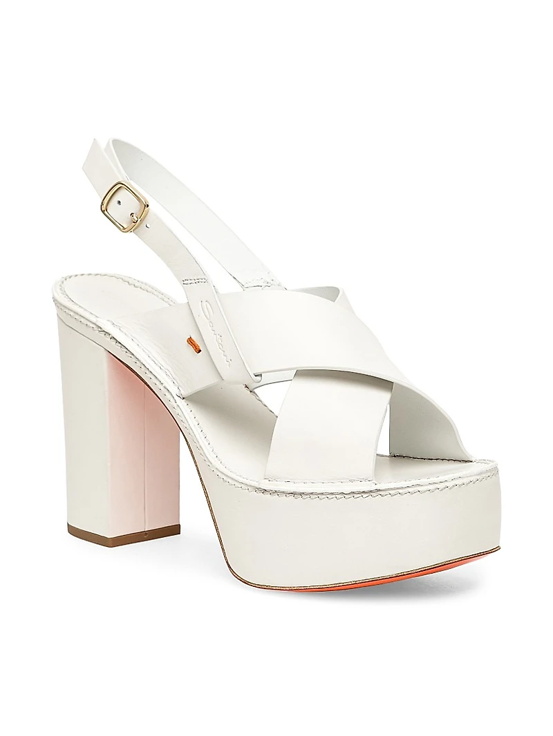 Tropez 100MM Leather Platform Sandals
