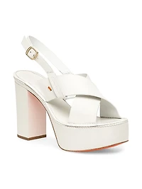 Tropez 100MM Leather Platform Sandals