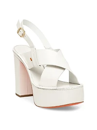 Tropez 100MM Leather Platform Sandals
