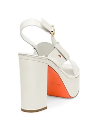 Tropez 100MM Leather Platform Sandals