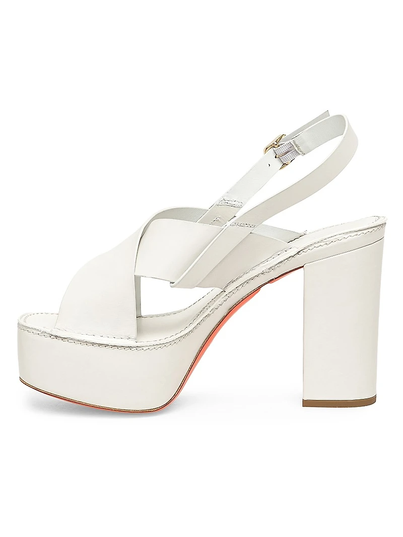 Tropez 100MM Leather Platform Sandals