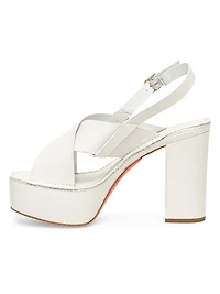 Tropez 100MM Leather Platform Sandals