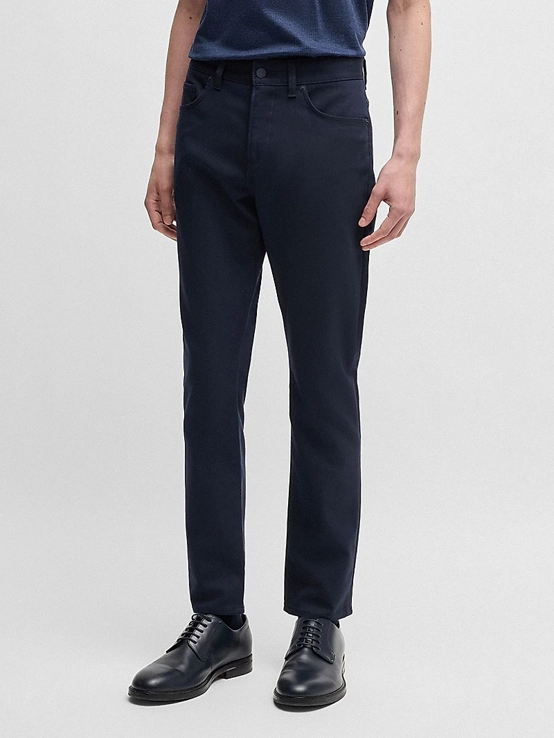 Slim-Fit Trousers Stretch Cotton