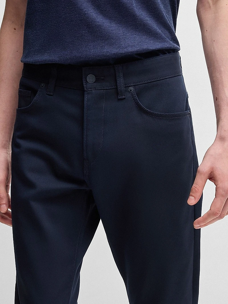 Slim-Fit Trousers Stretch Cotton