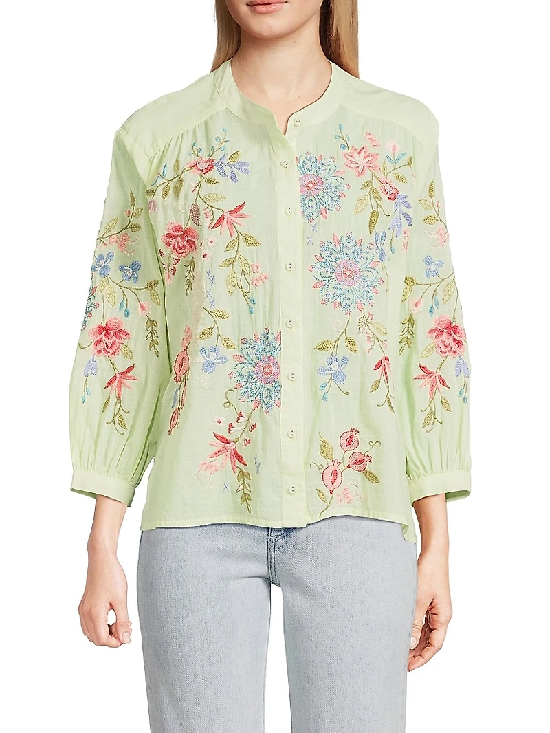 Kamiko Shirred Yoke Blouse