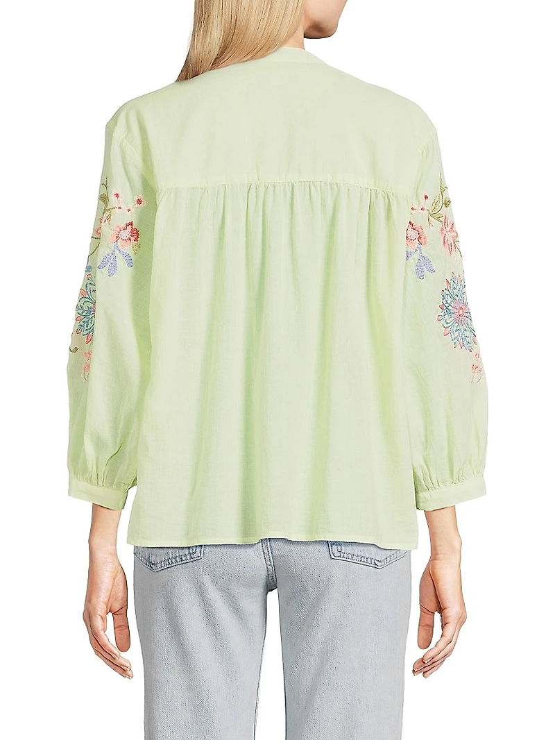 Kamiko Shirred Yoke Blouse