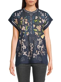 Lemona Joelle Embroidered Cotton Blouse