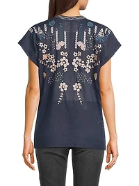 Lemona Joelle Embroidered Cotton Blouse