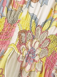 Damaris Floral Silk Midi-Dress