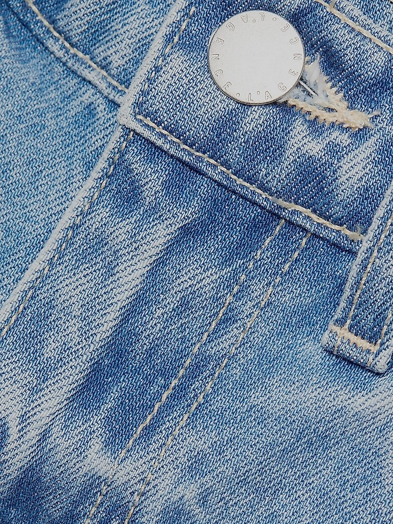 Jazzy High-Rise Cuffed Denim Shorts