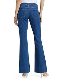 Lenora Low-Rise Seamed Flare Jeans