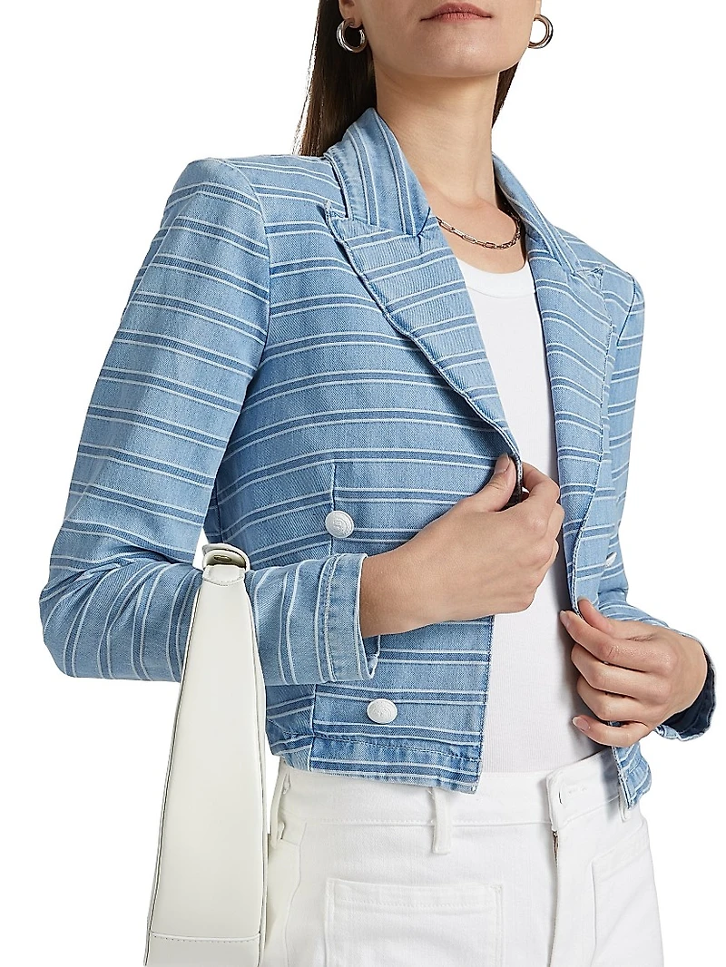 Dolly Striped Cropped Blazer