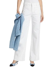 Nolan Patch Pocket Wide-Leg Jeans