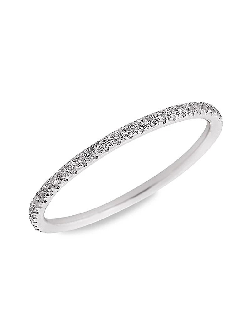 Classic Thread 18K Gold & 0.28 TCW Diamond Eternity Band