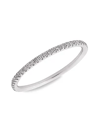 Classic Thread 18K Gold & 0.28 TCW Diamond Eternity Band