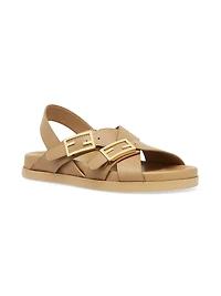 Feel Logo Leather Sandals