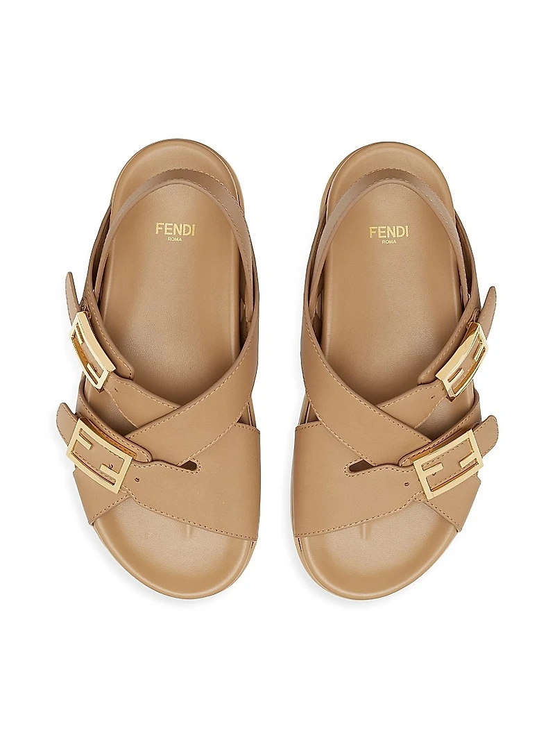 Feel Logo Leather Sandals
