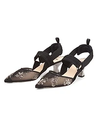 Floral Embroidered 55MM Pumps