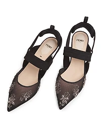 Floral Embroidered 55MM Pumps