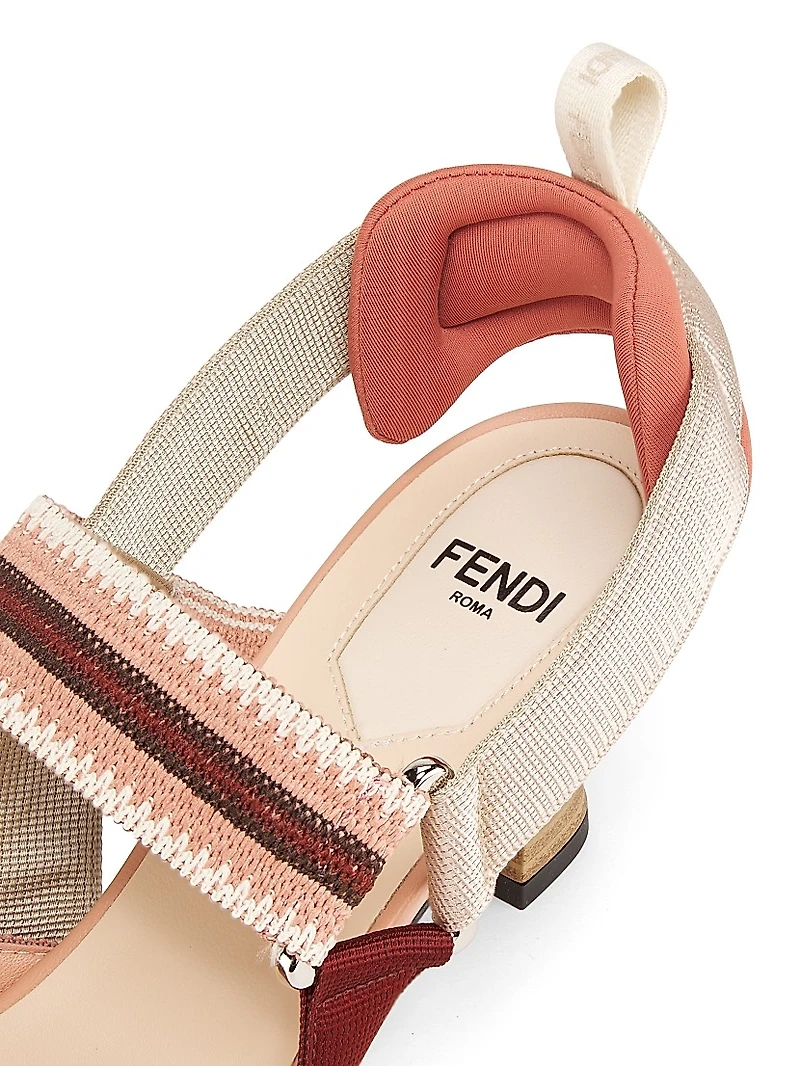 Woven Logo 55MM Slingback Pumps