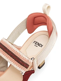 Woven Logo 55MM Slingback Pumps