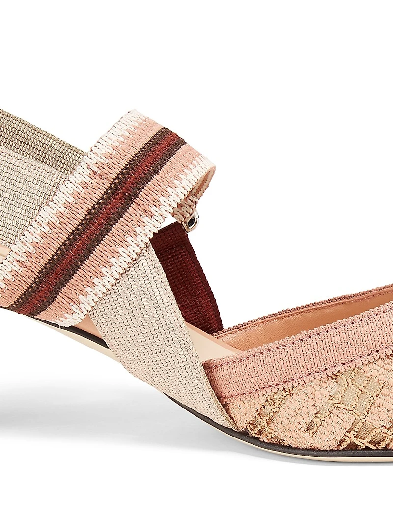 Woven Logo 55MM Slingback Pumps