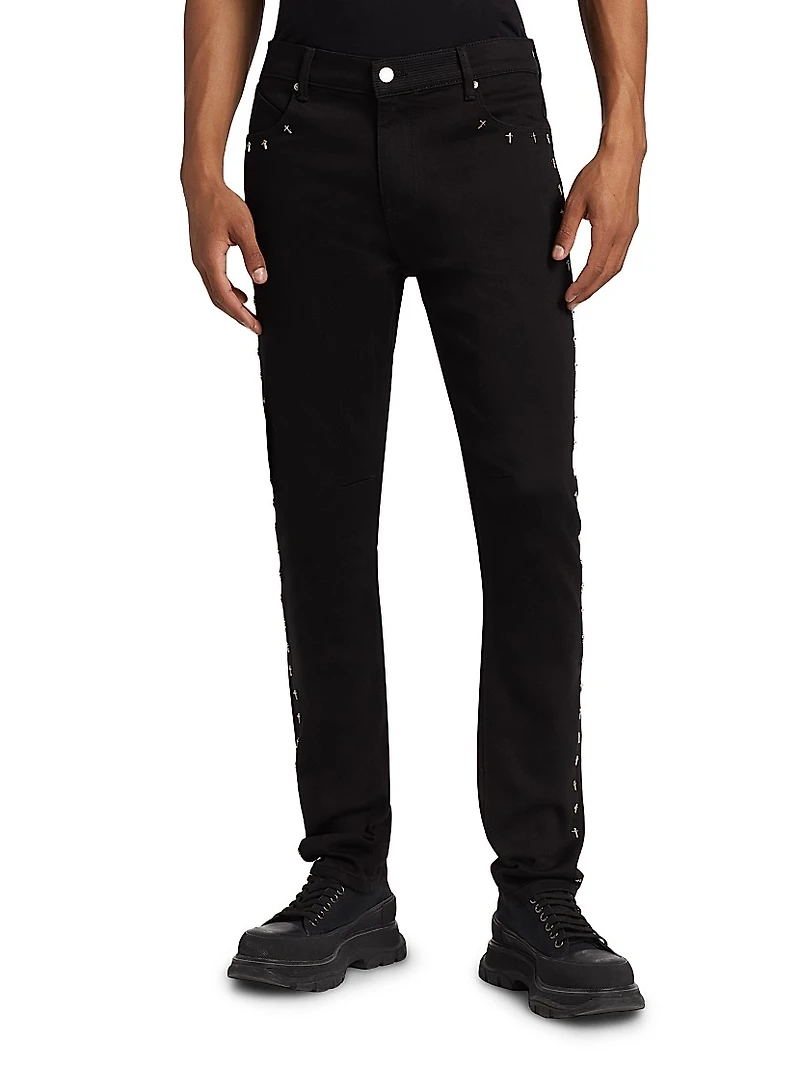 Bryant Cross Stretch High-Rise Slim-Fit Jeans