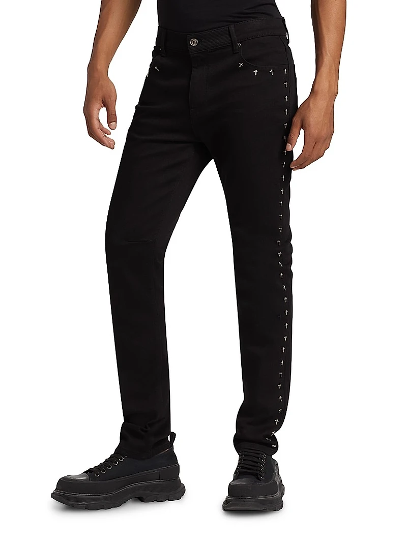 Bryant Cross Stretch High-Rise Slim-Fit Jeans