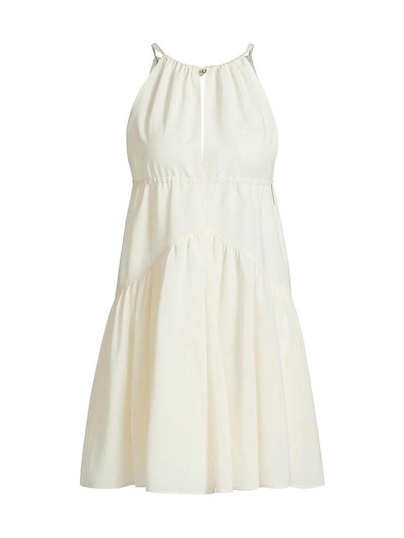 Poplin Halter Tie Minidress