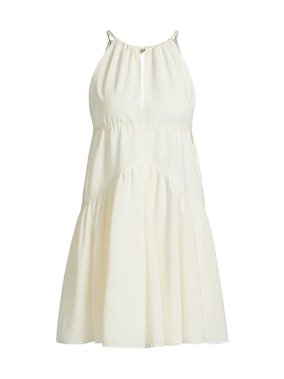 Poplin Halter Tie Minidress