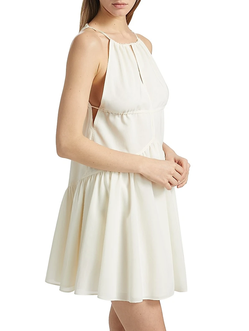 Poplin Halter Tie Minidress