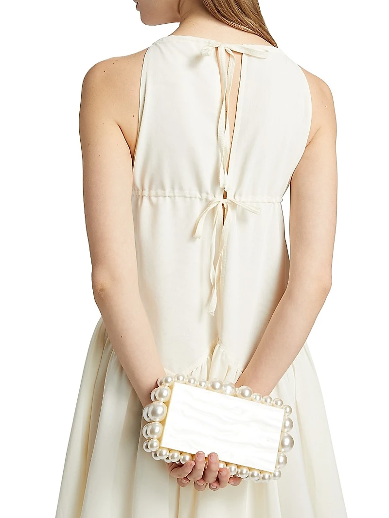 Poplin Halter Tie Minidress