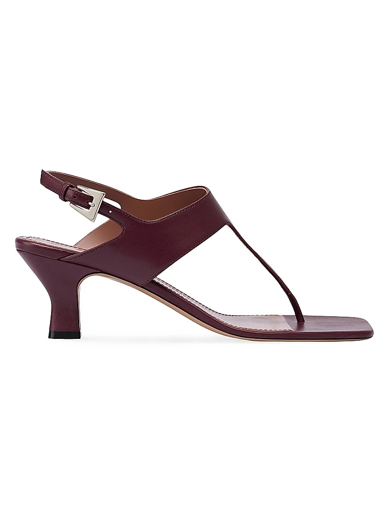 Portofino 55MM Leather T-Strap Sandals