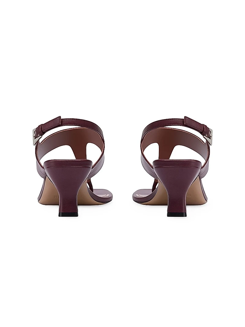 Portofino 55MM Leather T-Strap Sandals