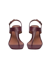 Portofino 55MM Leather T-Strap Sandals