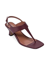 Portofino 55MM Leather T-Strap Sandals
