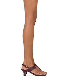 Portofino 55MM Leather T-Strap Sandals