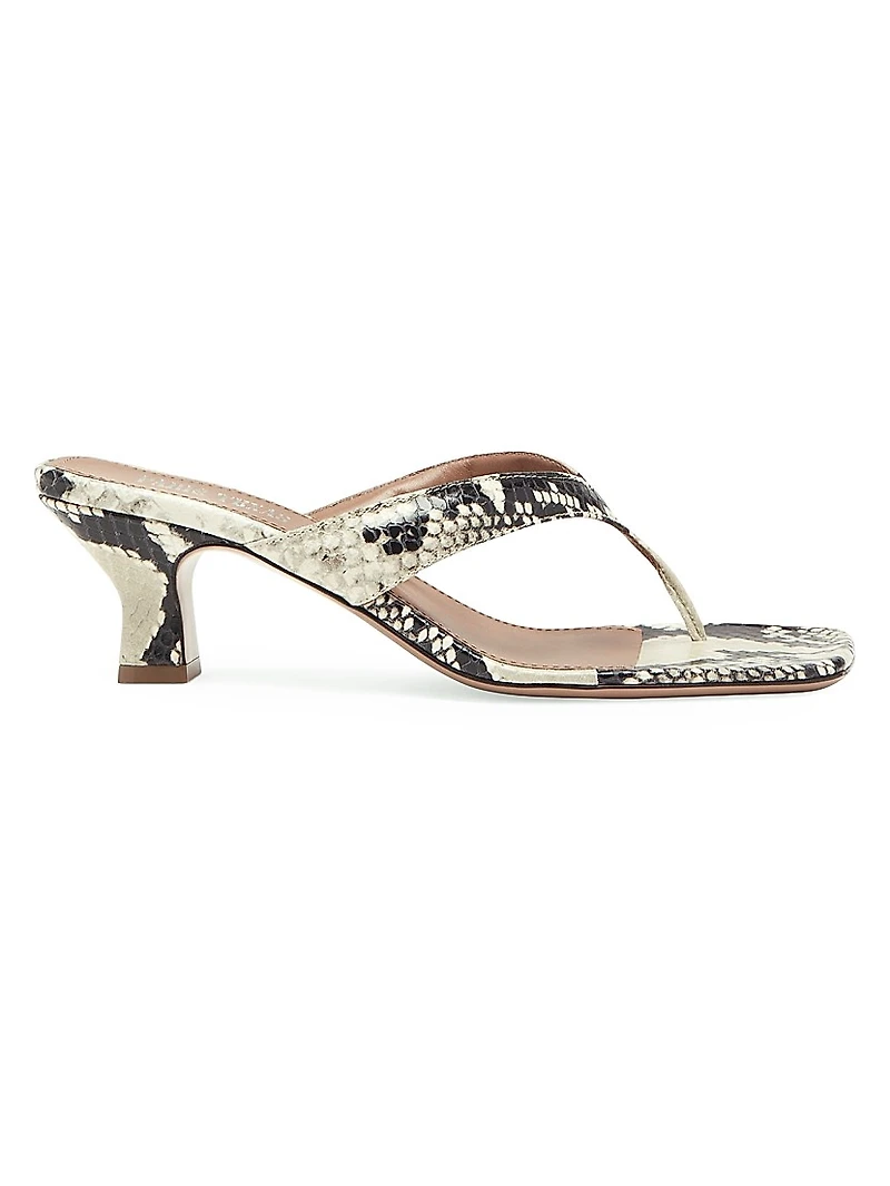 Portofino Leather Thong Mules