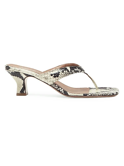 Portofino Leather Thong Mules