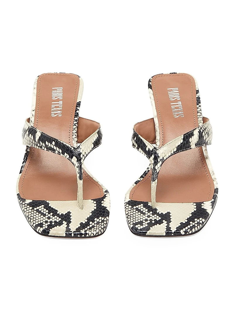 Portofino Leather Thong Mules
