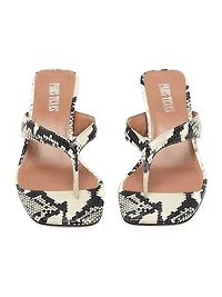 Portofino Leather Thong Mules