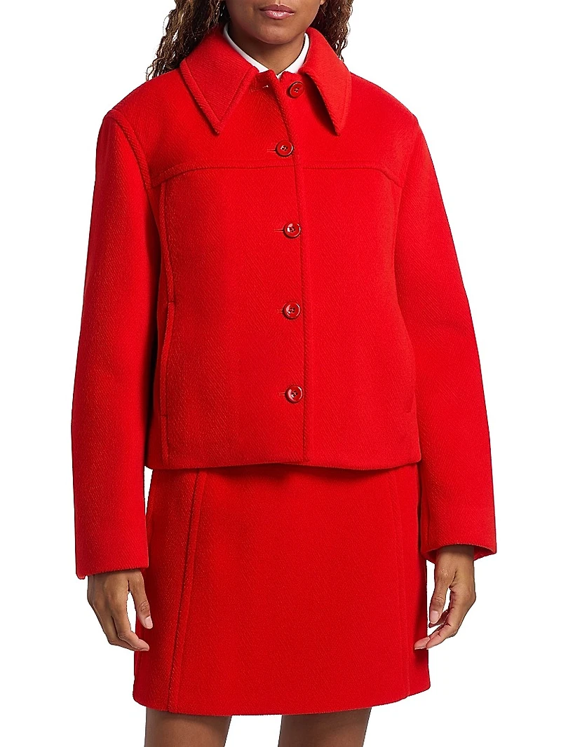 Boxy Wool Cropped Jacket