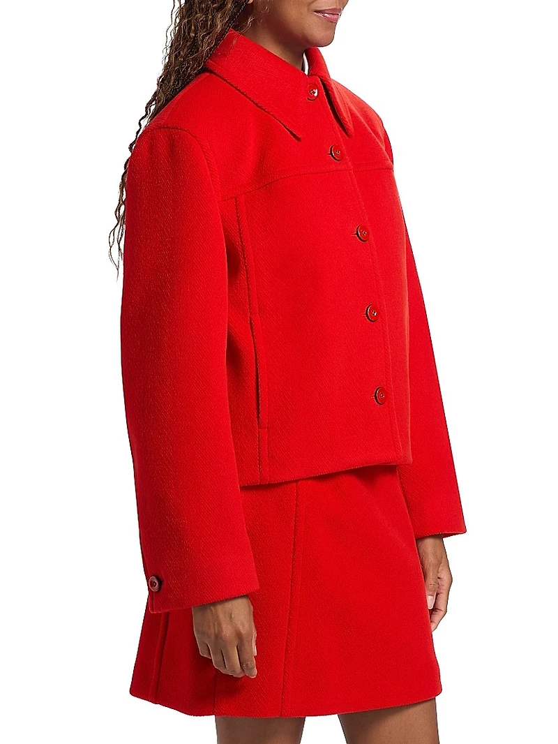 Boxy Wool Cropped Jacket