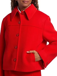 Boxy Wool Cropped Jacket